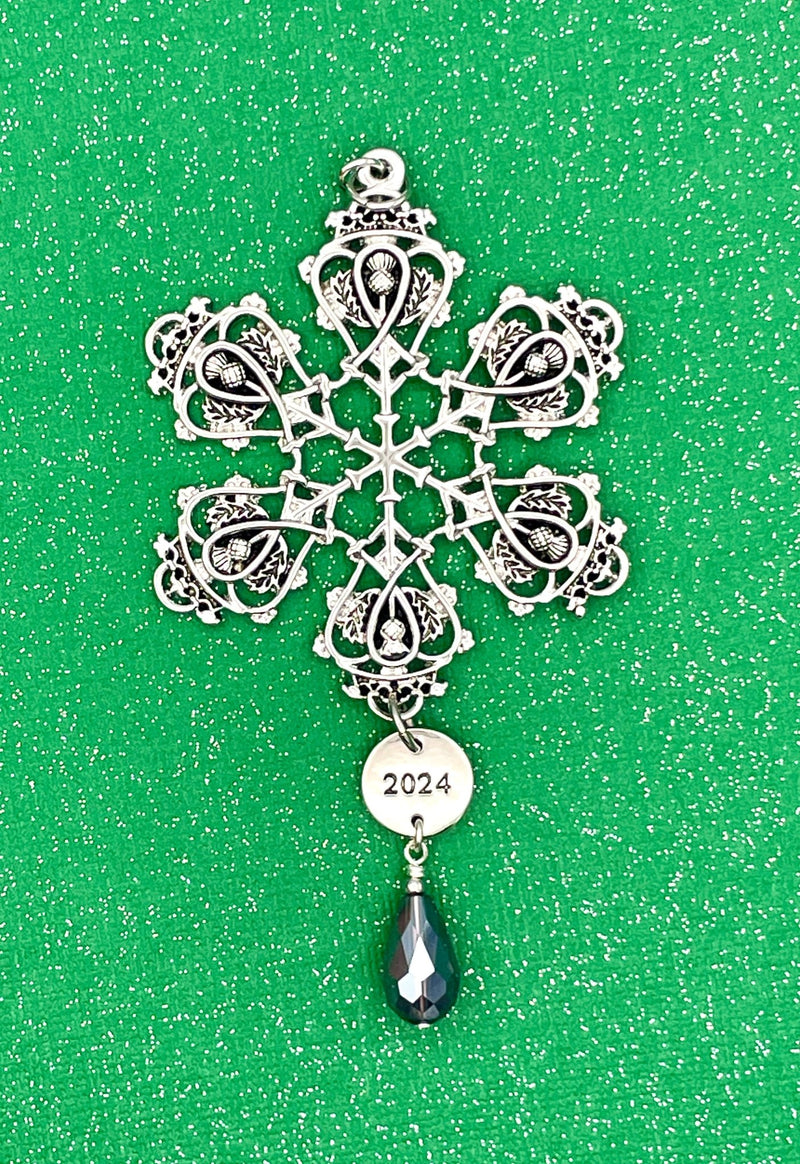 2024 LIMITED Scottish Thistle & Luckenbooth SnowWonders Ornament (2024SWlimited6059 luckenbooth) - Shop Palmers