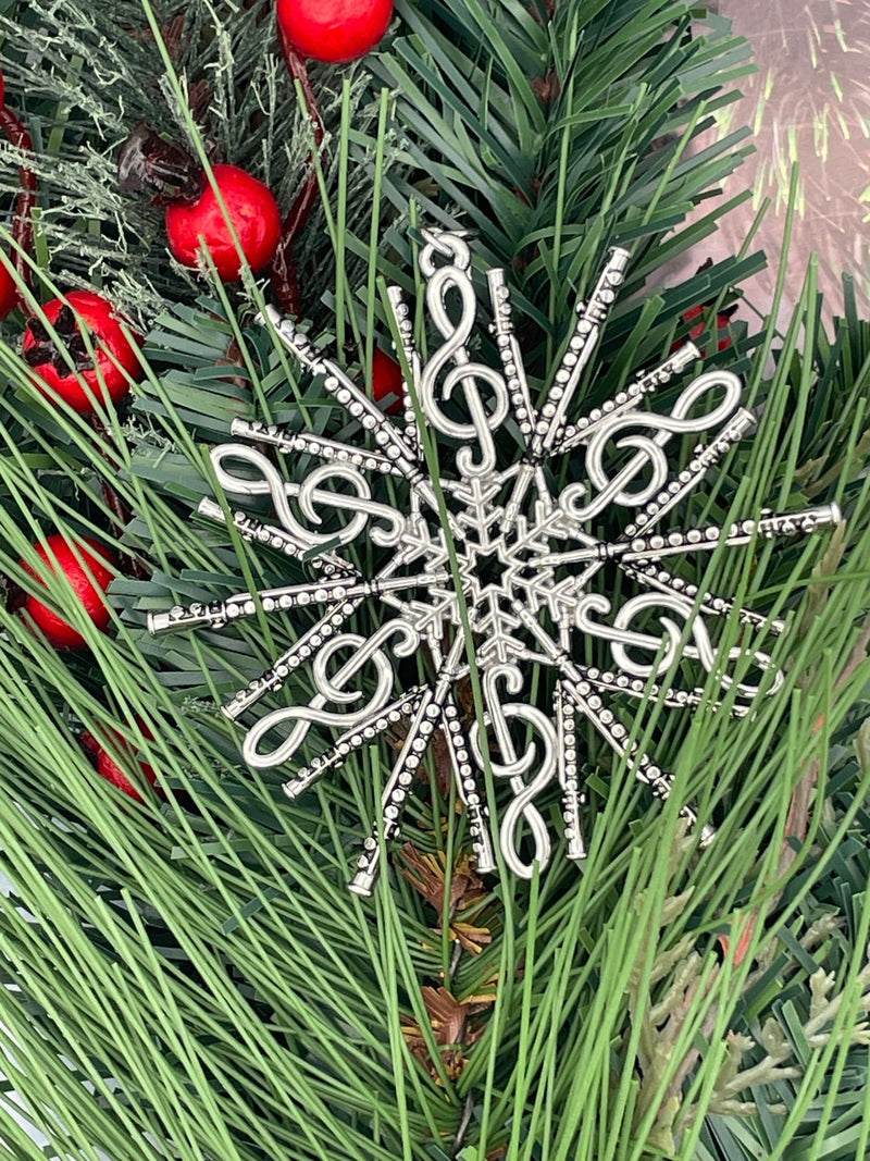 Flutist’s SnowWonders Snowflake Ornament, (SW6077) - Shop Palmers