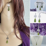 Connemara Sister's/Family Knot Necklace (HM127) Heart and Trinity Handmade Ireland Stone pendant