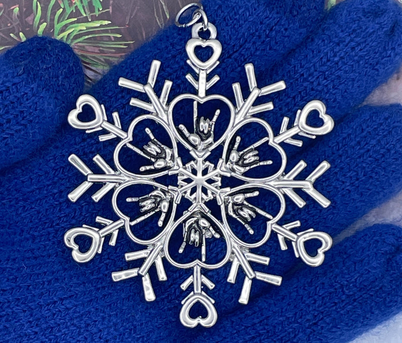 ASL I love you SnowWonders® Snowflake Ornament, 6060