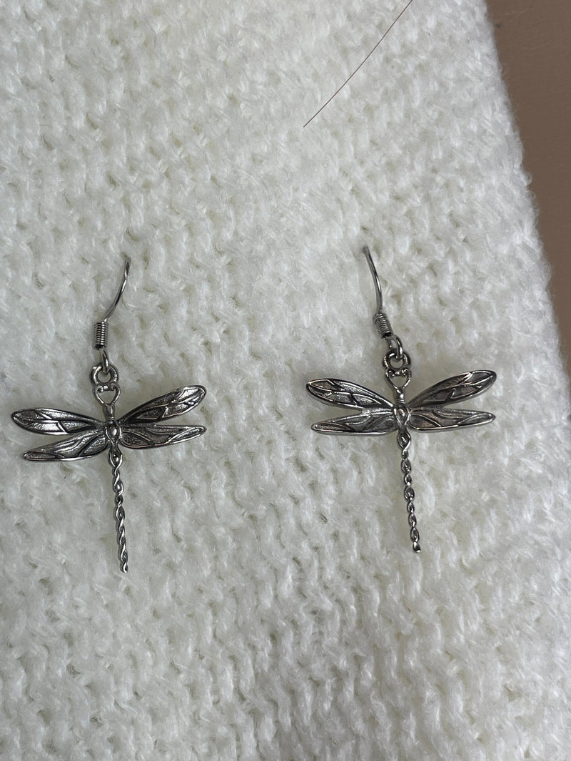 Ribbon of Life Dragonfly Dangle Earrings (s275) - Shop Palmers