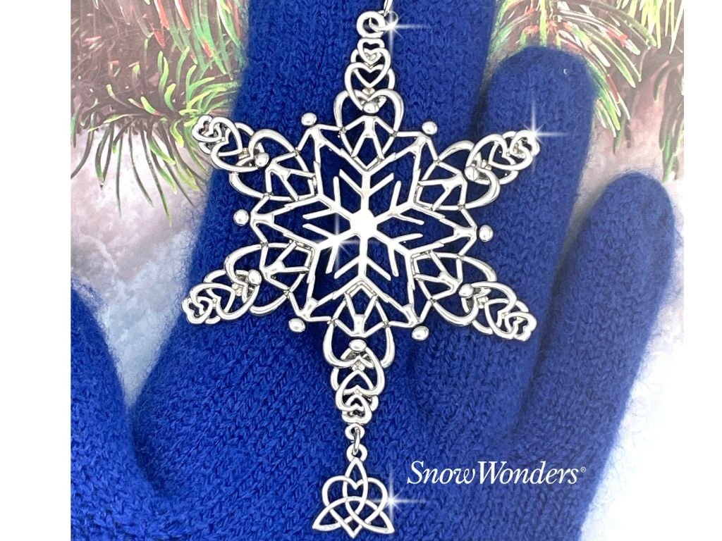 Sister Knot Celtic SnowWonders® Ornament, Celtic Snowflake Ornament, (6052Sisterknot SW), family Ornament - Shop Palmers