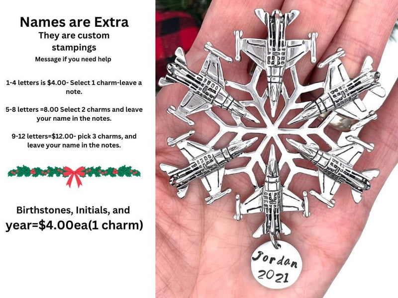 USAF F - 22 SnowWonders® Snowflake Ornament! (6073) - Shop Palmers